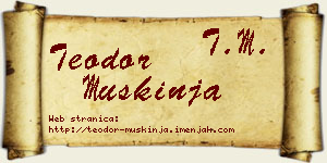 Teodor Muškinja vizit kartica